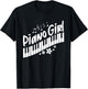 Piano Girl Funny Pianist Music Keyboardist Musician Outfit T-Shirt - T-Shirt | Black