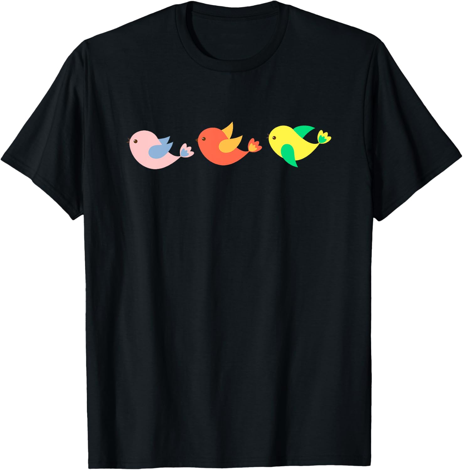 Three Young Birds T-Shirt - T-Shirt | Black