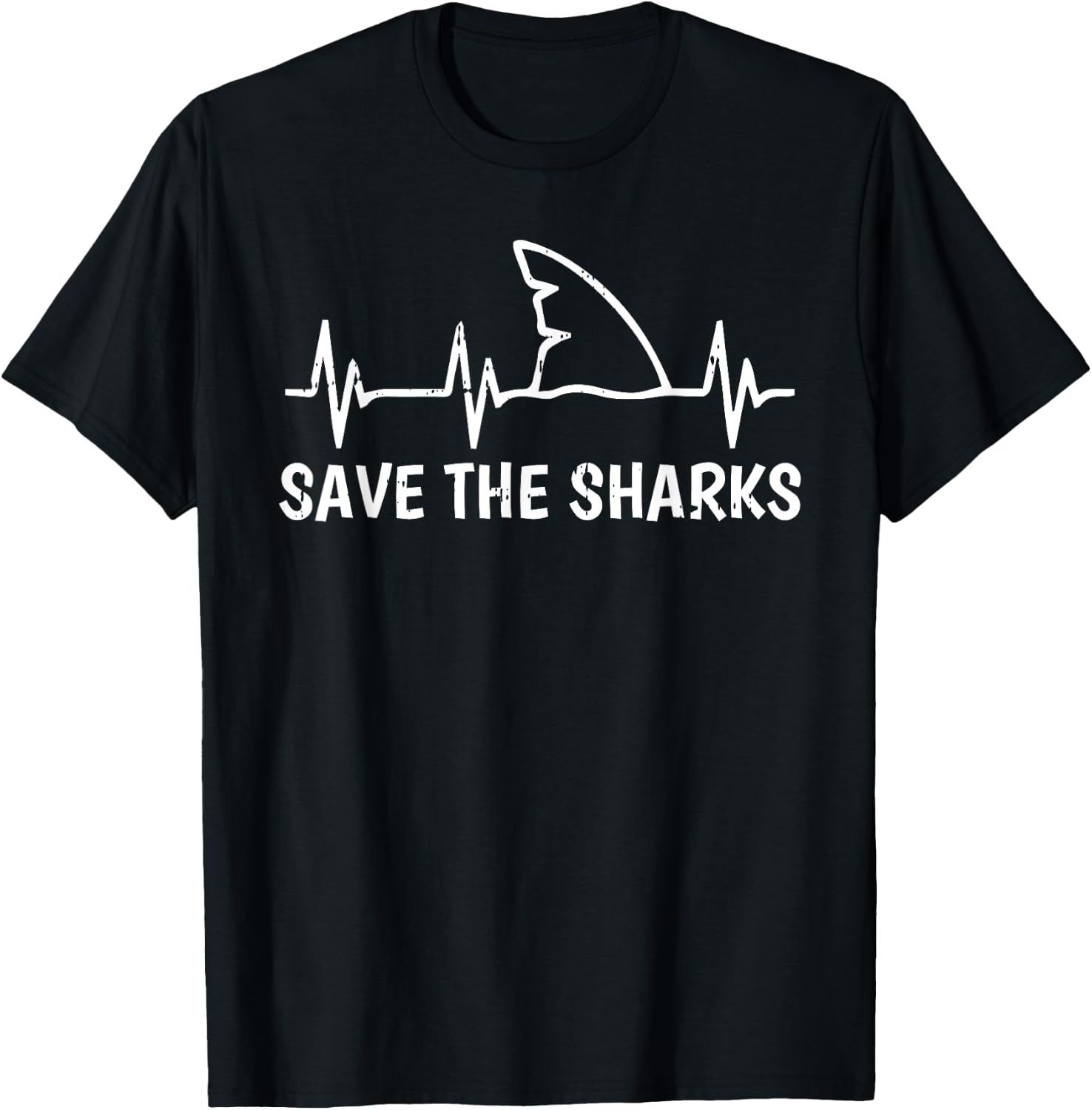 Save The Shark Ocean Sea Animal Men Women Kids T-Shirt - T-Shirt | Black