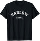 Harlow Essex Gifts England Vintage Souvenirs Apparel Retro T-Shirt - T-Shirt | Black