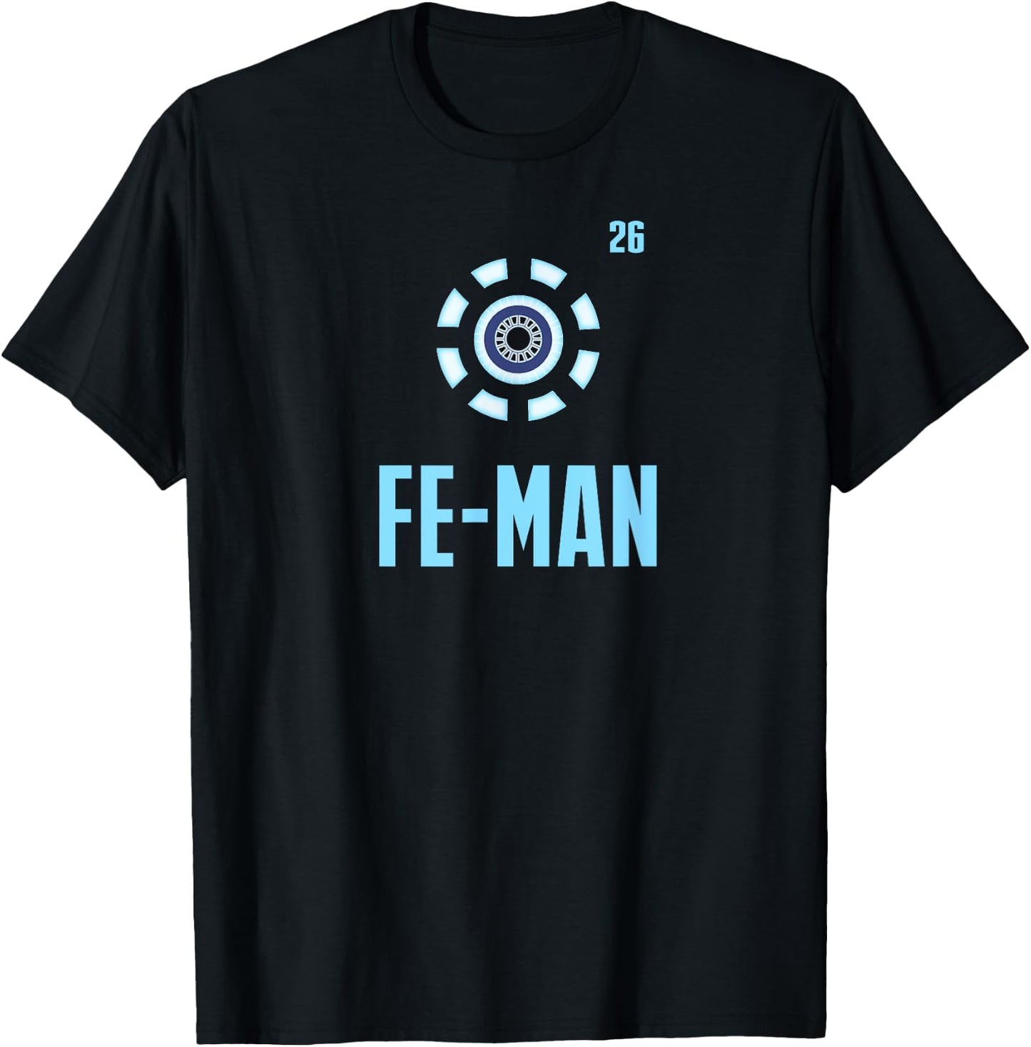 Fe Man Iron Man Funny Science Chemistry T-Shirt - T-Shirt | Black