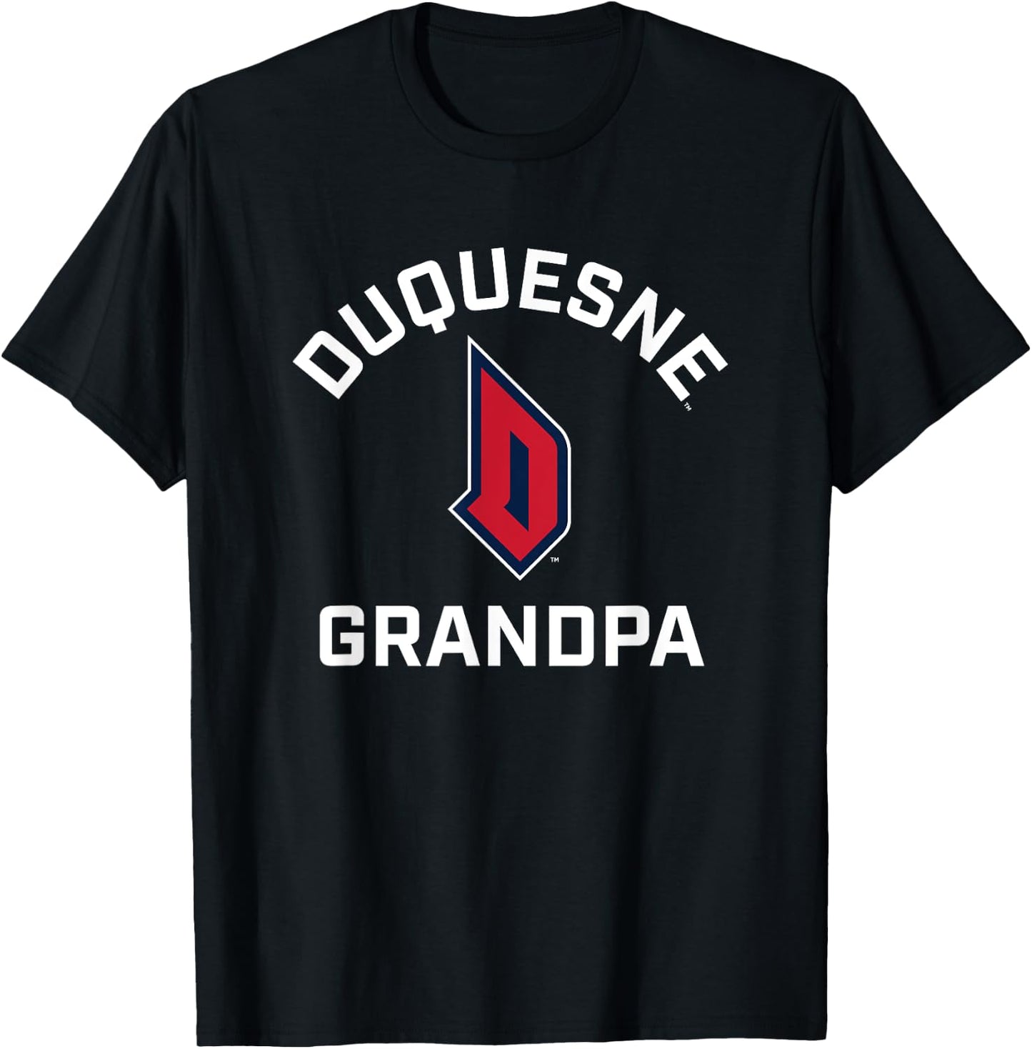 Duquesne University Dukes Arched Grandpa T-Shirt - T-Shirt | Black