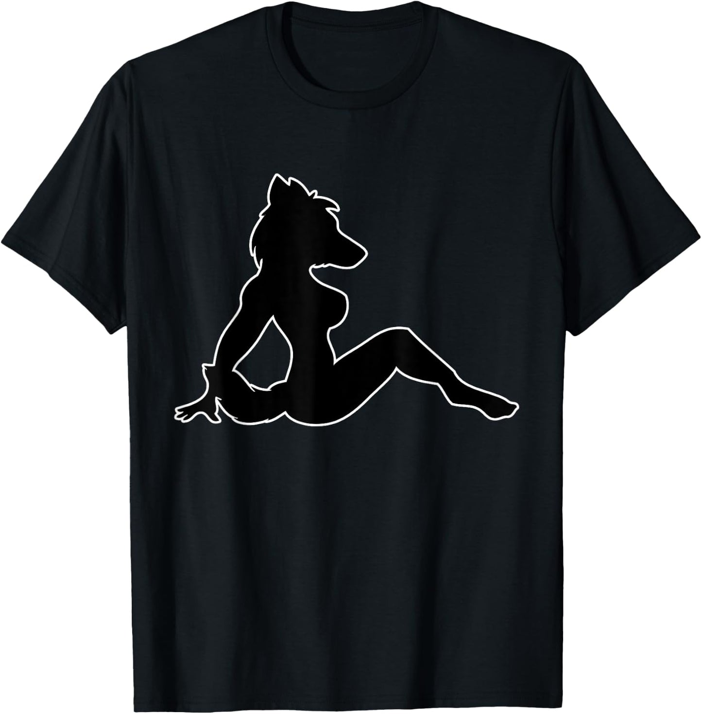 Wolf Lady Furry Furries Tail Ears Cosplay Shirt T-Shirt - T-Shirt | Black