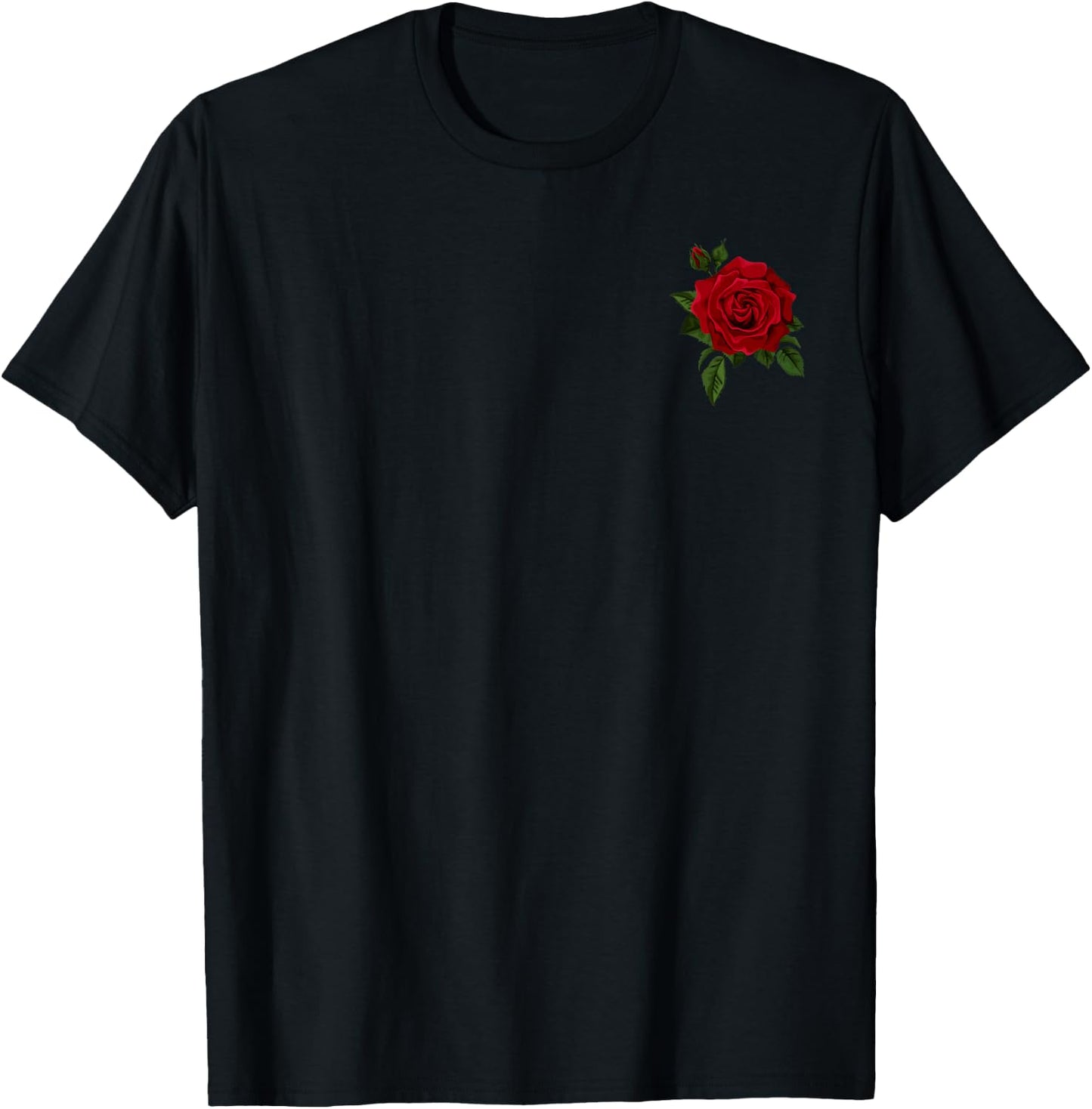 Cool Red Roses Elegant Floral Design Women and Youth T-Shirt - T-Shirt | Black