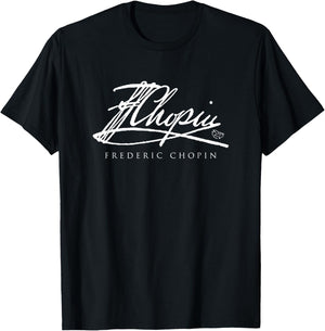 Frederic Chopin Signature Pianist Gift T-Shirt - T-Shirt | Black
