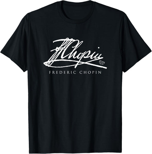 Frederic Chopin Signature Pianist Gift T-Shirt - T-Shirt | Black