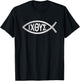 Christian Shirt - Ichthys Jesus Fish Symbol Emblem - Faith T-Shirt - T-Shirt | Black