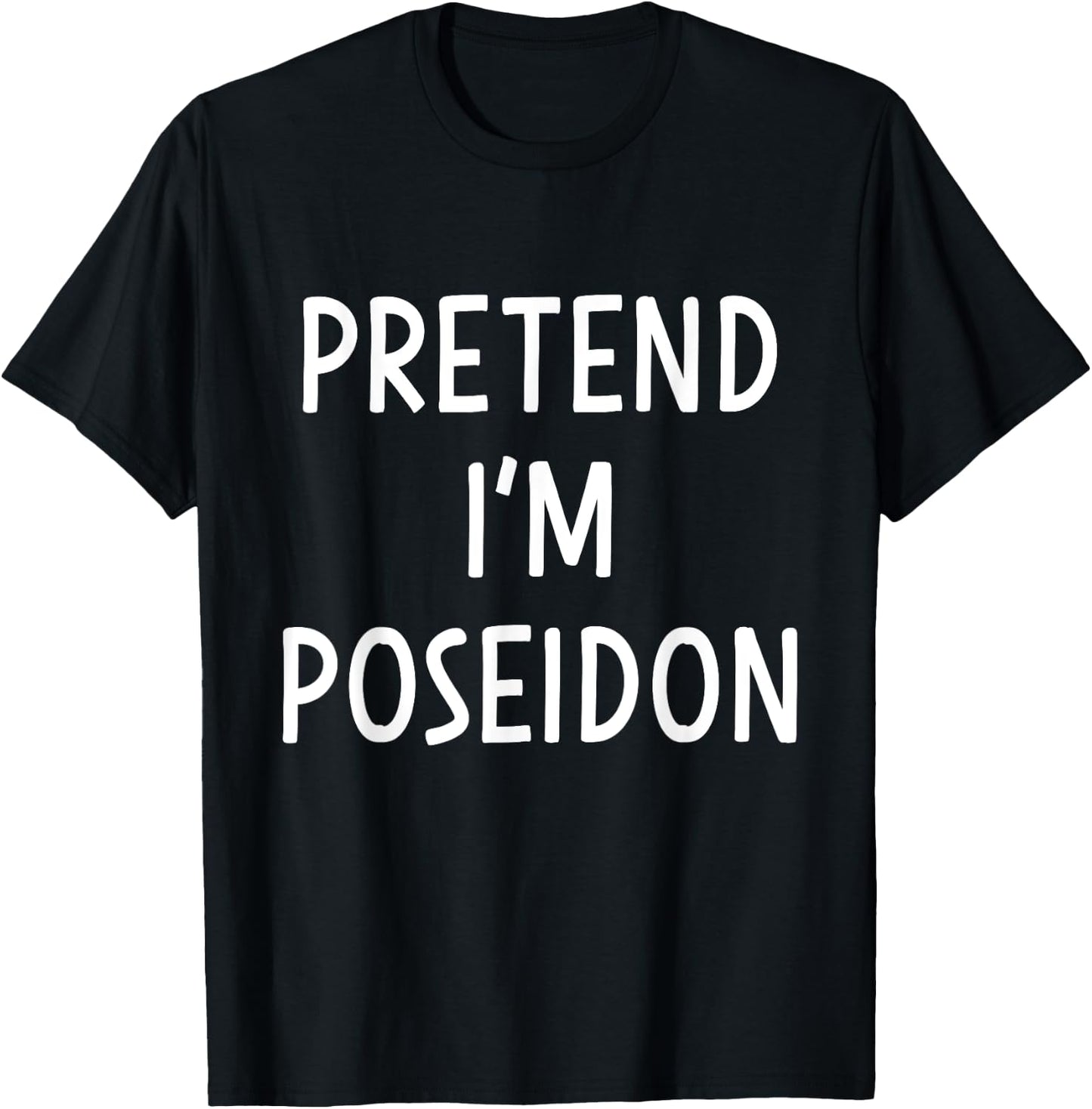 Pretend Poseidon greek god easy costume for halloween party T-Shirt - T-Shirt | Black