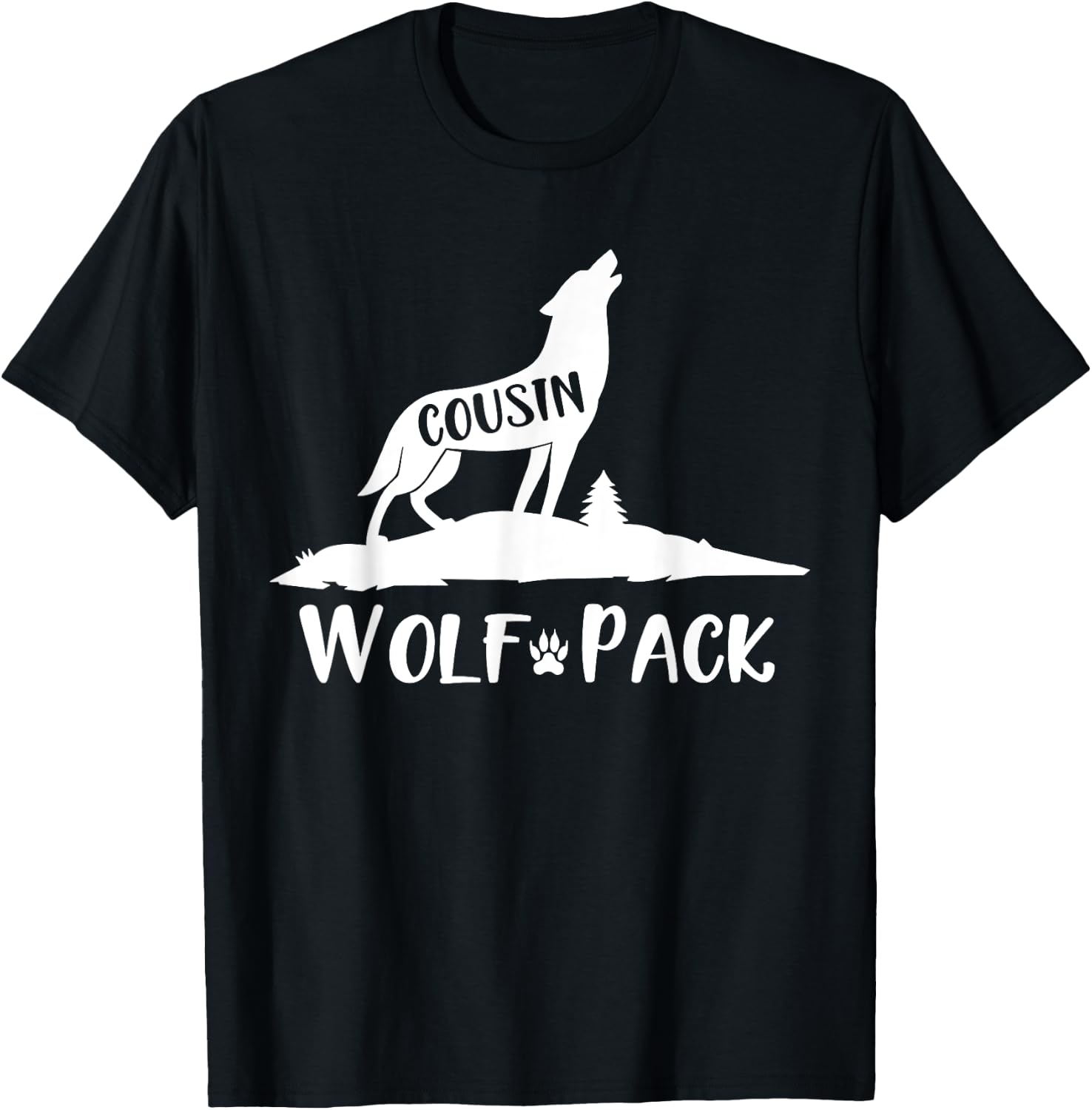 Wolf Pack Matching Family Cousin Wolf Wolves T-Shirt - T-Shirt | Black