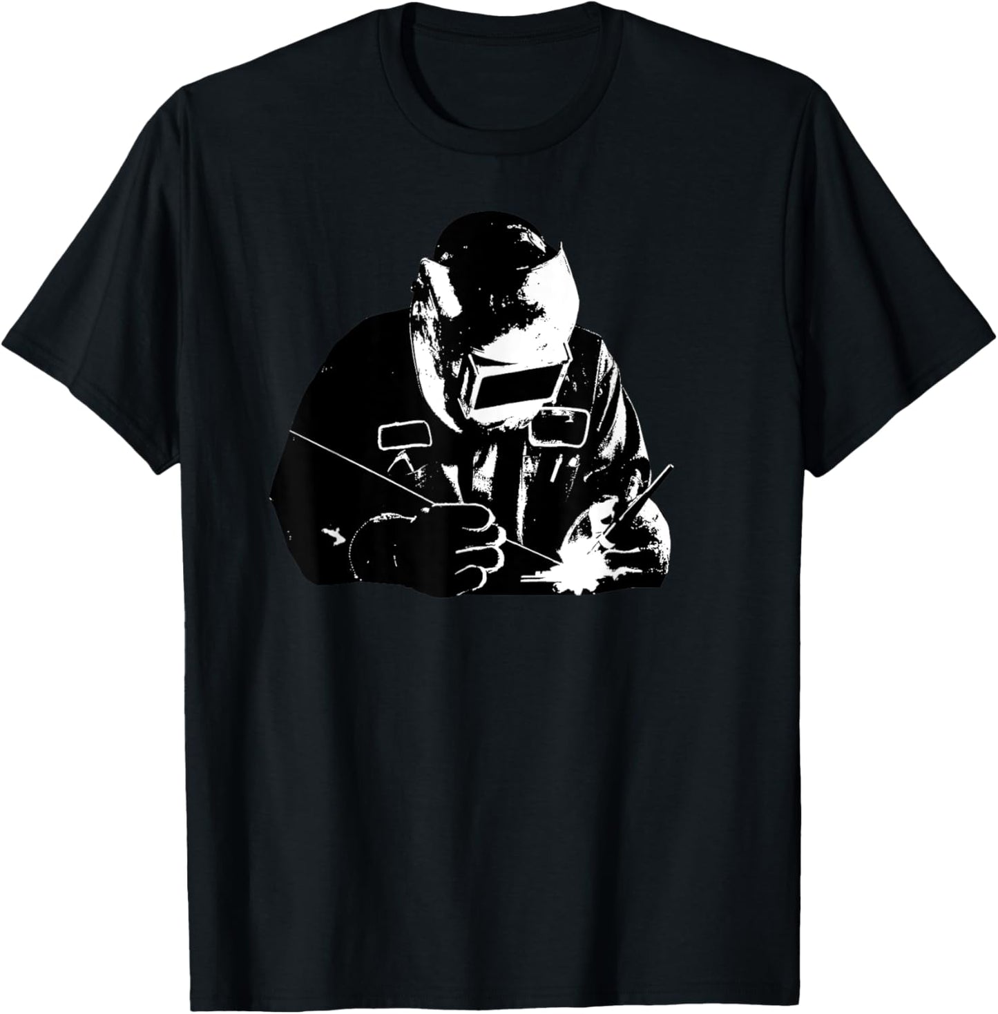 Welder Silhouette Shirt | Cute Shadow Craftsman Gift T-Shirt - T-Shirt | Black