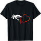 High Jump Girl Heartbeat Funny Track & Field Athletics T-Shirt - T-Shirt | Black