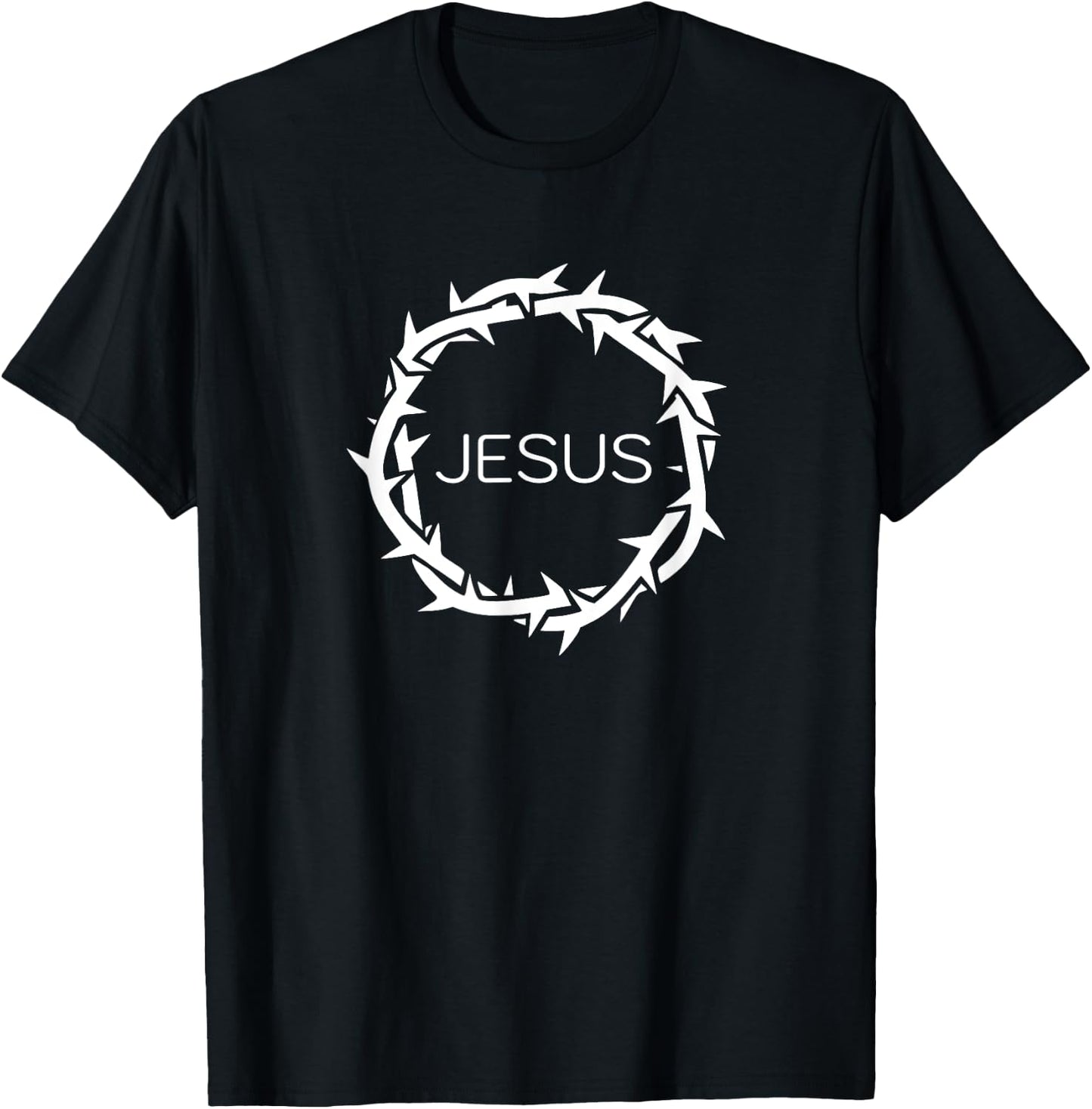 Jesus. Crown of Thorns of Christ. Christian Devotion T-Shirt - T-Shirt | Black
