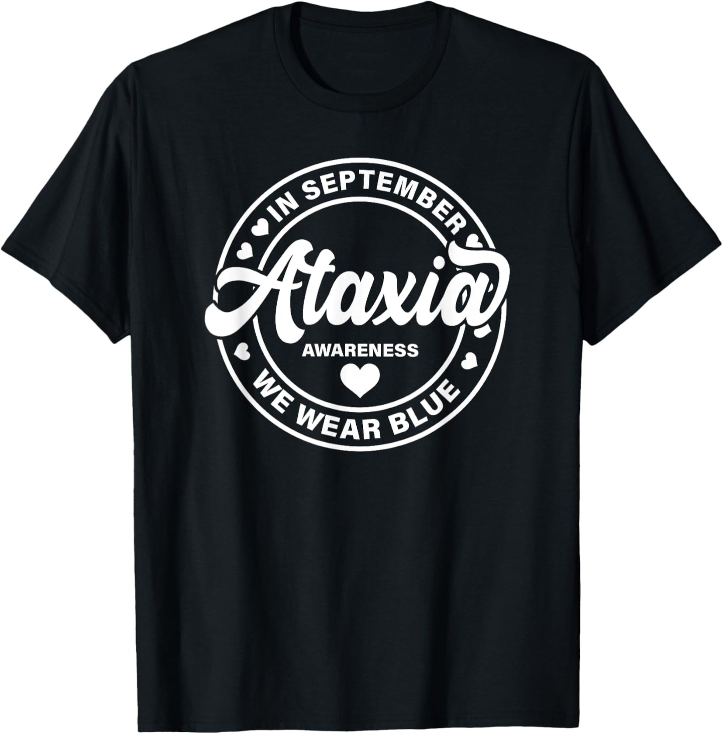 Ataxia Awareness Shirt Women We Wear Blue T-Shirt - T-Shirt | Black