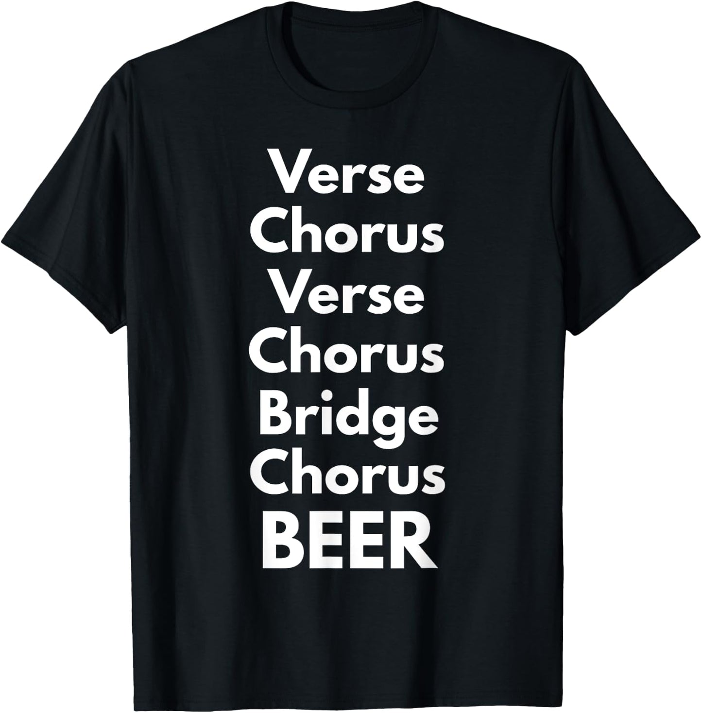 Verse Chorus Bridge Beer T-Shirt - T-Shirt | Black