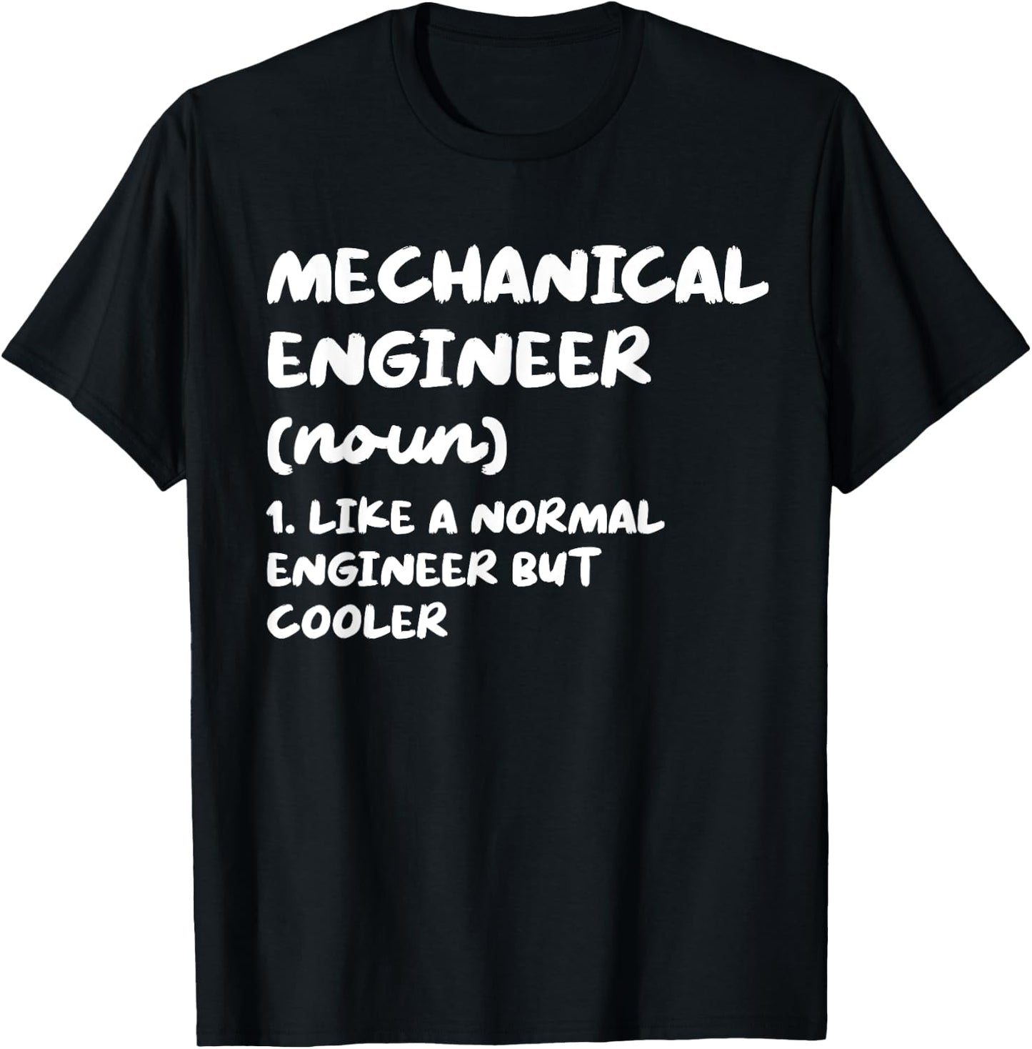 Mechanical Engineer Funny Typography Gifts -Adults Black Small Funny Engineer Definition T-Shirt - T-Shirt | Black