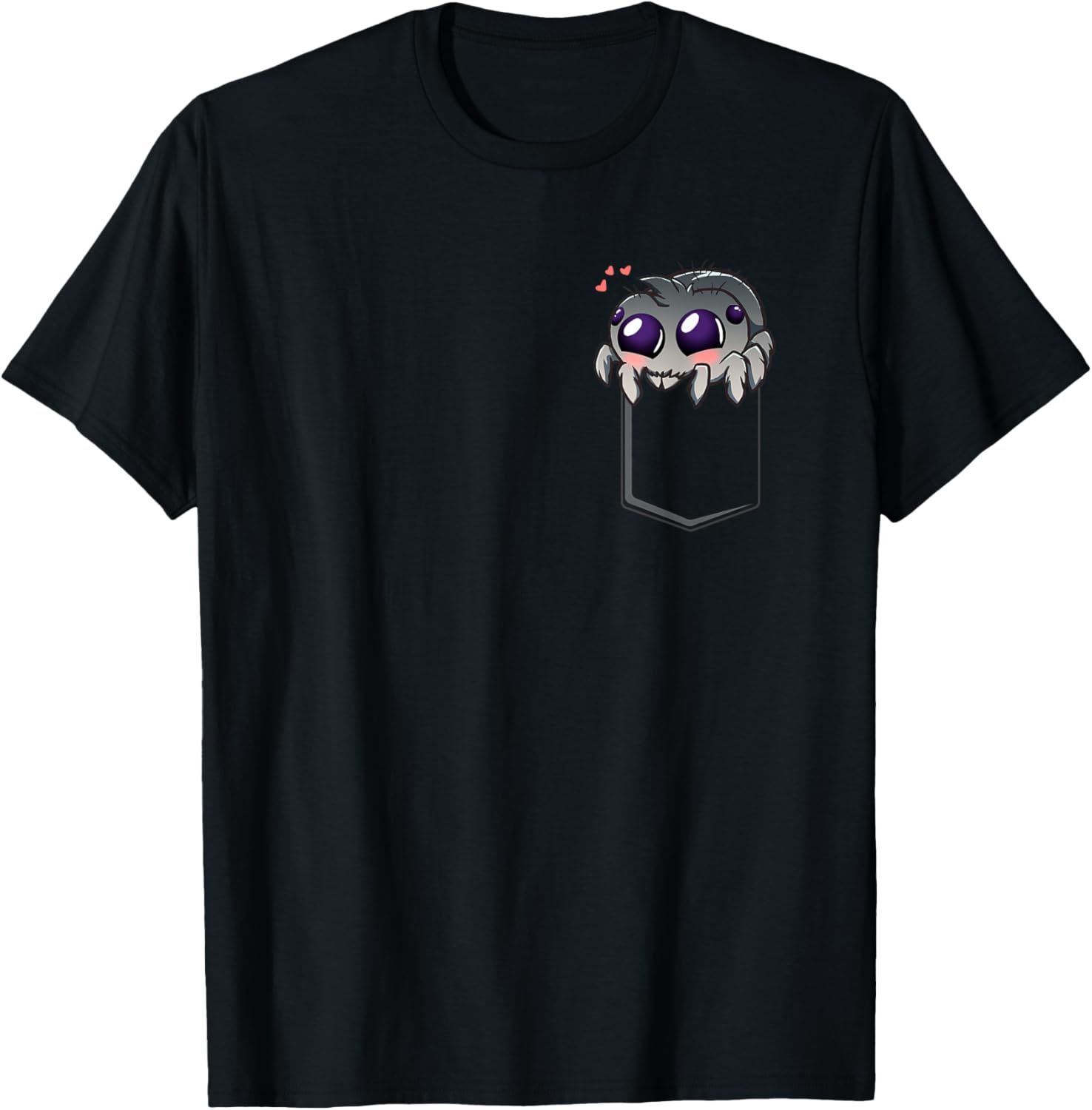 Jumping Spider Arachnid Pet Spooder Kawaii Jumping Spider T-Shirt - T-Shirt | Black