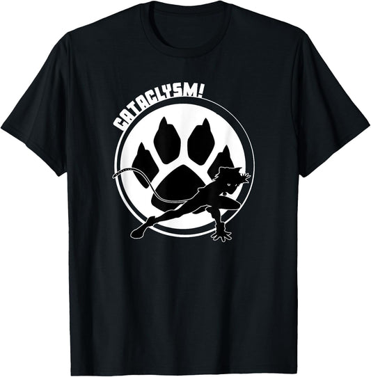 Miraculous Ladybug Silhouette Cat Noir Cataclysm T-Shirt - T-Shirt | Black