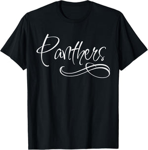 Panther School Sports Fan Team Spirit T-Shirt - T-Shirt | Black