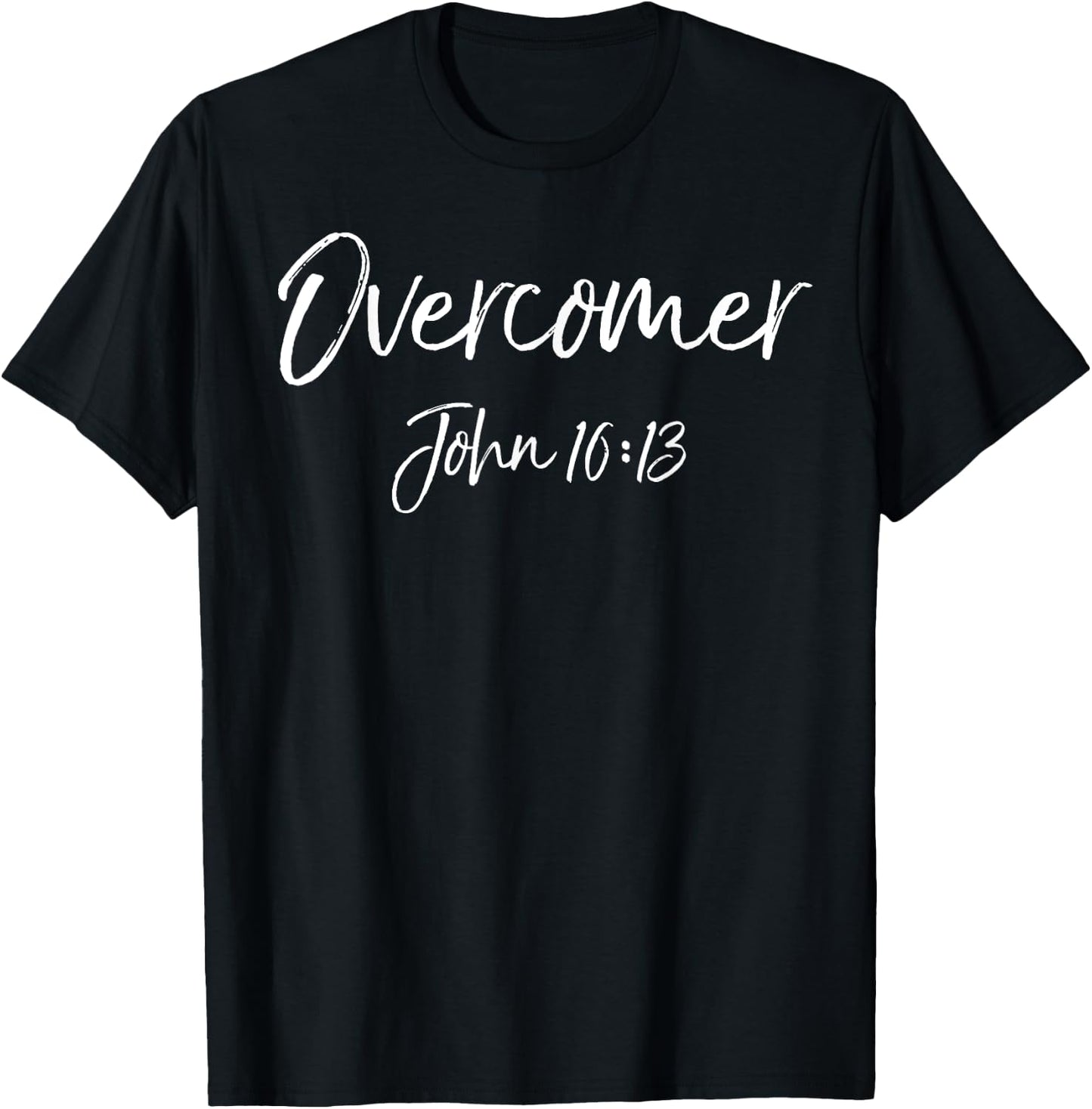 Victory in Christ Bible Verse Quote Overcomer John 16:13 T-Shirt - T-Shirt | Black