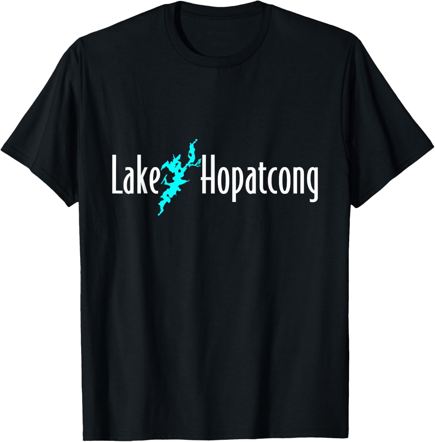 Minimalist Lake Hopatcong - New Jersey T-Shirt - T-Shirt | Black