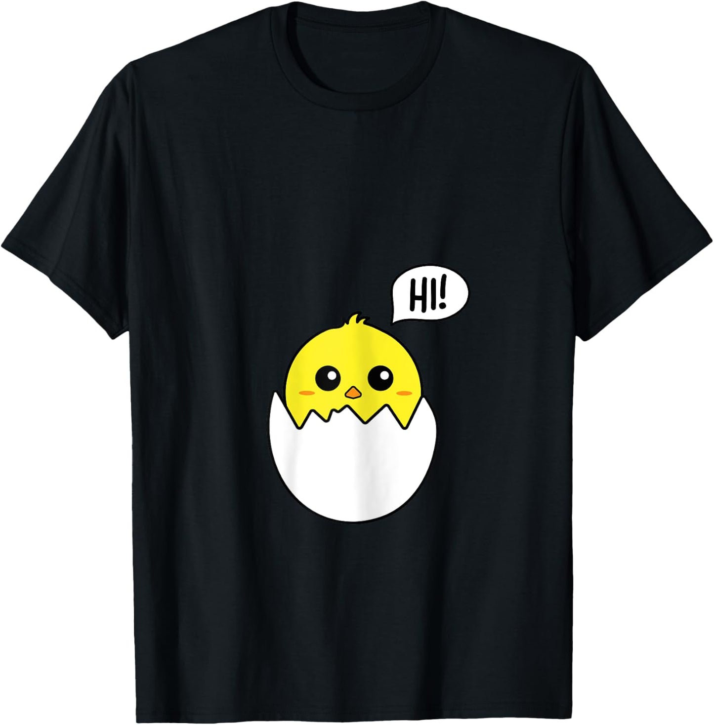 Pregnancy Announcement | Cute Baby Chicken forEaster T-Shirt - T-Shirt | Black