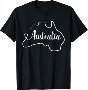 Australia map T-Shirt - T-Shirt | Black