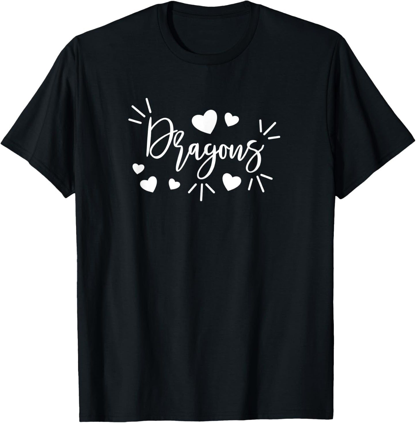 AS Dragons sports team mascot T-Shirt - T-Shirt | Black