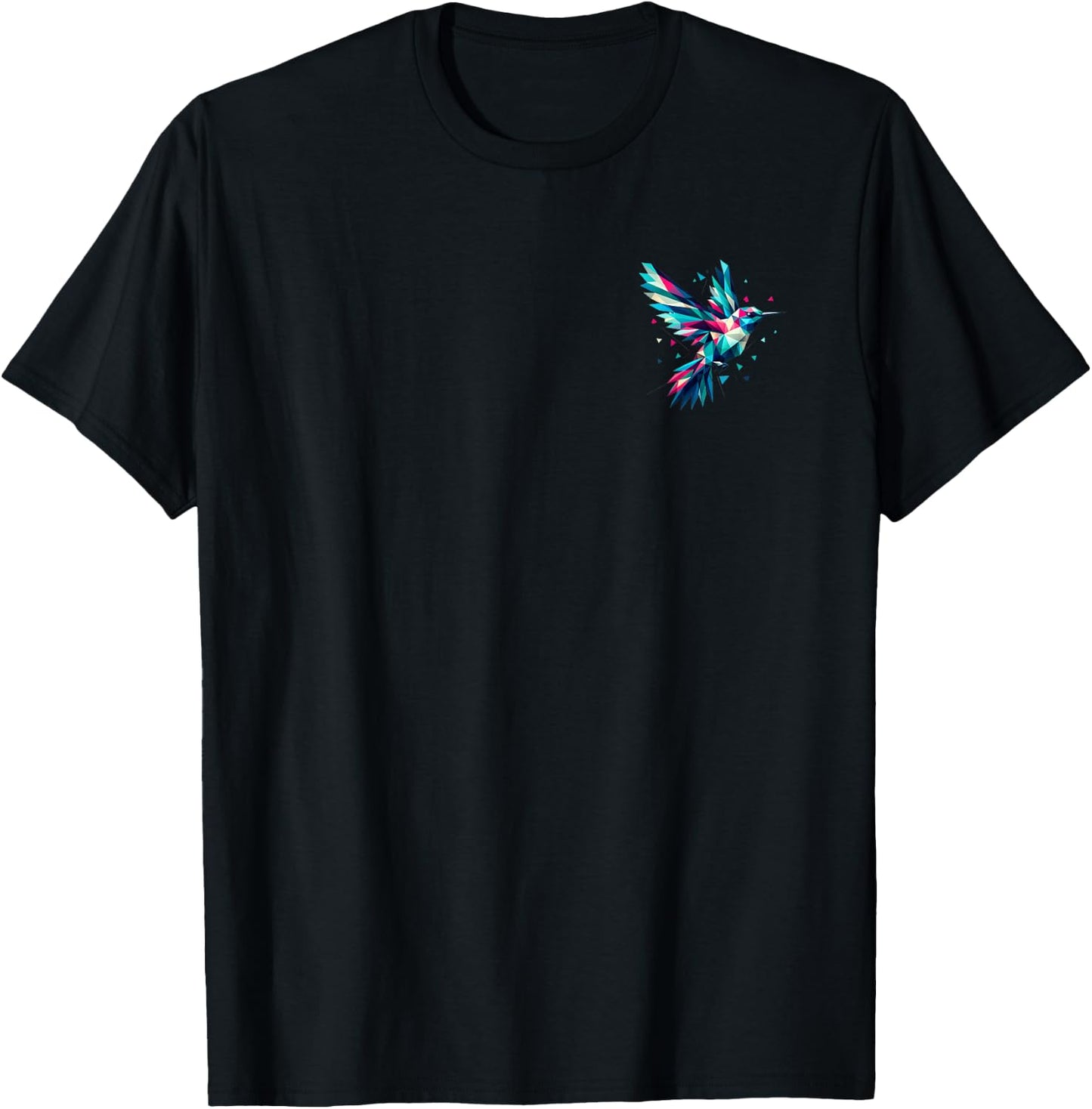 Hummingbird in pocket - Watercolor hummingbird design T-Shirt - T-Shirt | Black