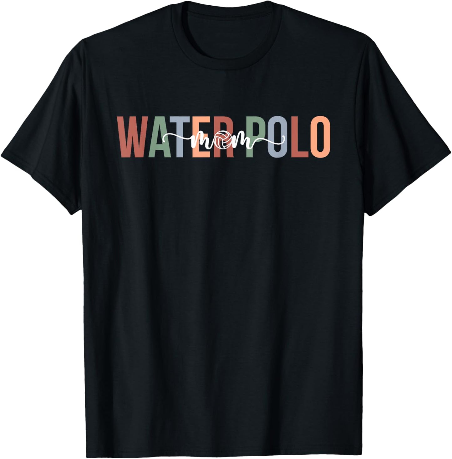 Water Polo Mom Boho Mom Of A Water Polo Player Mama T-Shirt - T-Shirt | Black