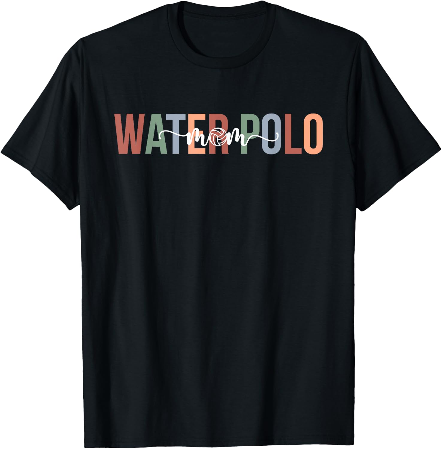 Water Polo Mom Boho Mom Of A Water Polo Player Mama T-Shirt - T-Shirt | Black