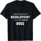 Easily Distracted by Needlepoint and Dogs funny cross stitch T-Shirt - T-Shirt | Black