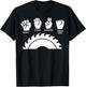 Woodworking Novelty Carpenter Rock Paper Scissor Table Saw T-Shirt - T-Shirt | Black