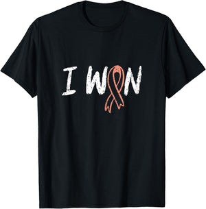 Uterine Cancer Survivor - I Won Uterine Cancer Awareness T-Shirt - T-Shirt | Black