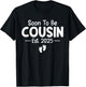 Soon To Be Cousin Est 2025 Funny Pregnancy Announcement T-Shirt - T-Shirt | Black