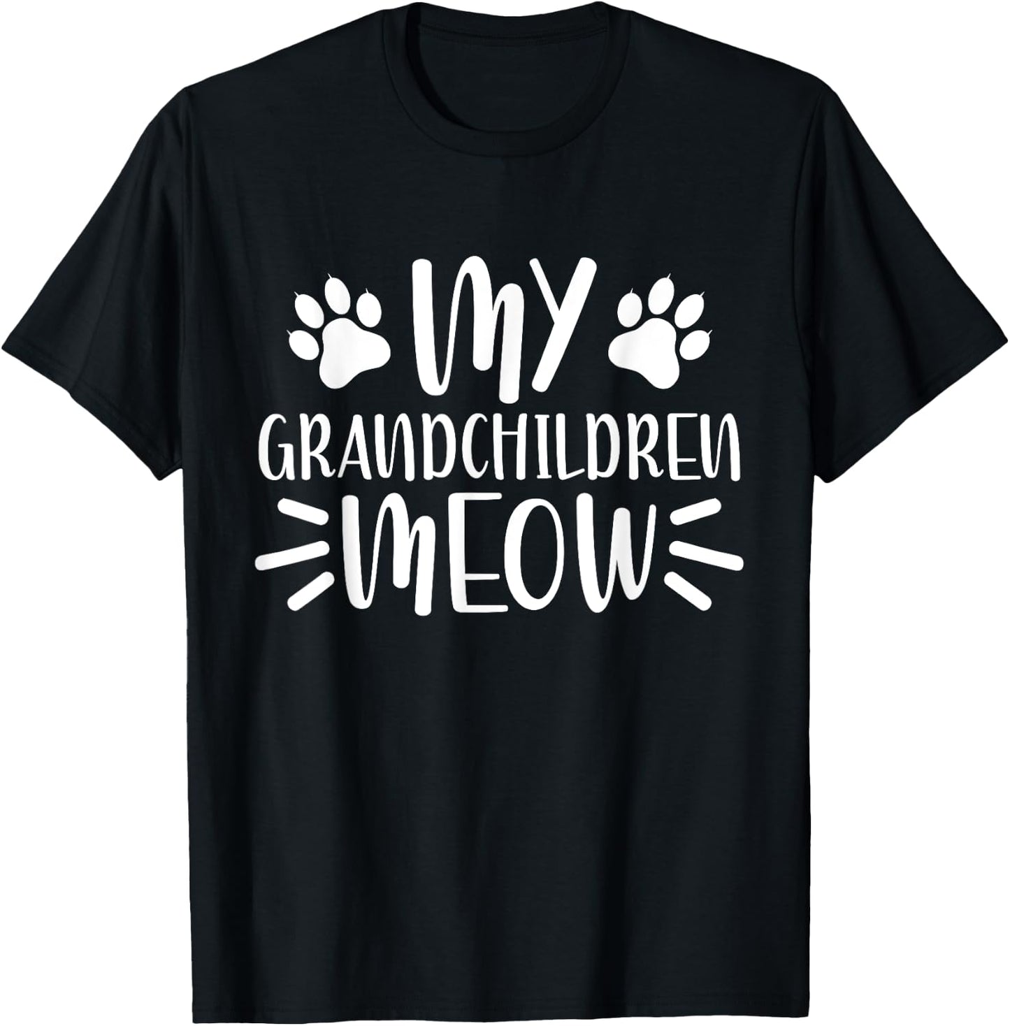 My Grandchildren Meow Cat Grandma Women T-Shirt - T-Shirt | Black