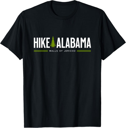 Alabama Walls of Jericho Hike Tree Graphic T-Shirt - T-Shirt | Black