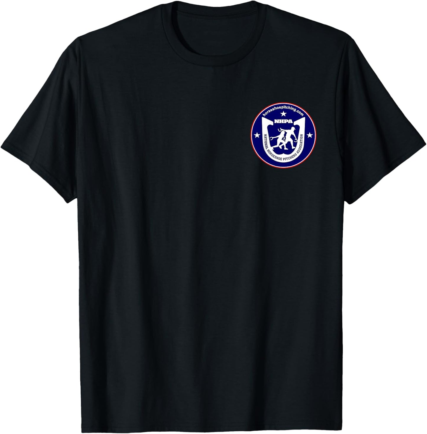 National Horseshoe Pitchers Association NHPA Logo on Front T-Shirt - T-Shirt | Black