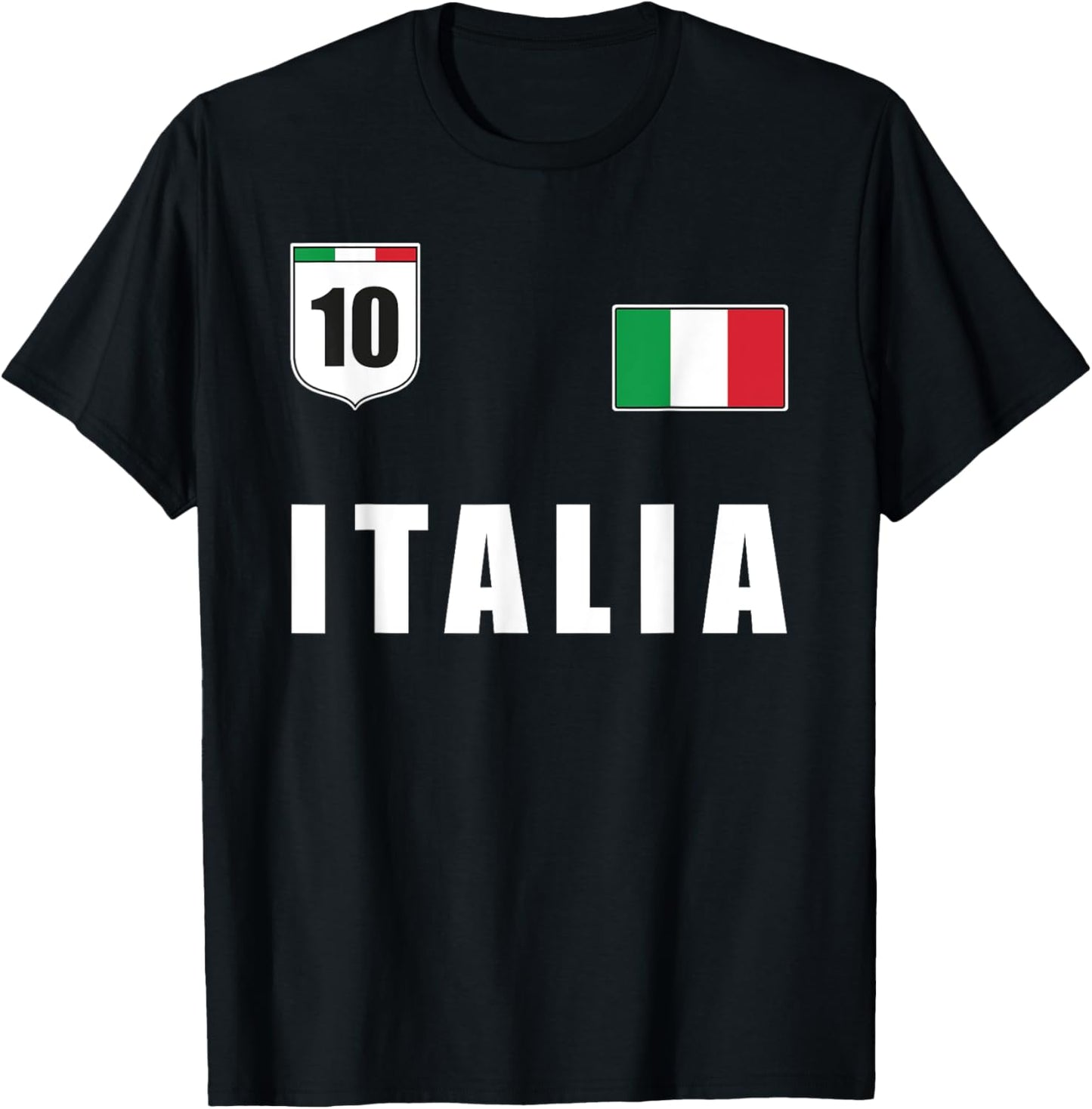 Italia Design Italy Apparel Italian Design Clothing Outfit T-Shirt - T-Shirt | Black