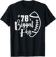 Number 78's Biggest Fan Shirt Football Player Mom Dad Family T-Shirt - T-Shirt | Black