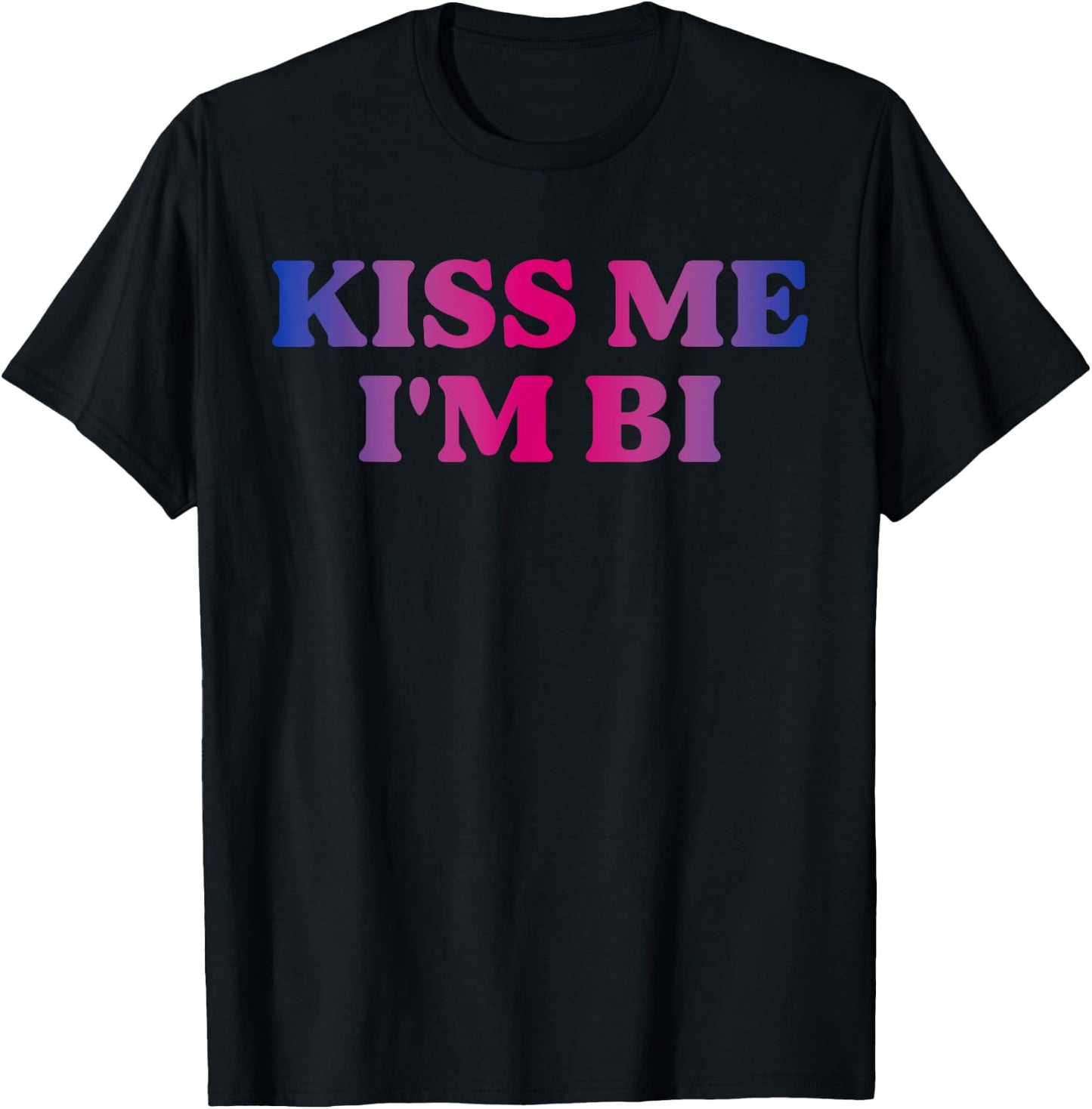 Kiss Me I'm Bi T-Shirt - T-Shirt | Black