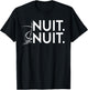 Nuit Nuit Basketball Night French Words Paris Eiffel Tower T-Shirt - T-Shirt | Black