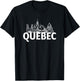 Quebec Canada City Skyline Silhouette Outline Sketch T-Shirt - T-Shirt | Black