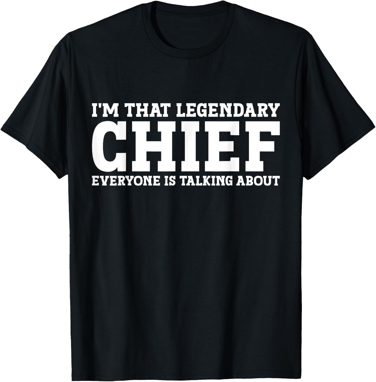 Chief Personal Name First Name Funny Chief T-Shirt - T-Shirt | Black
