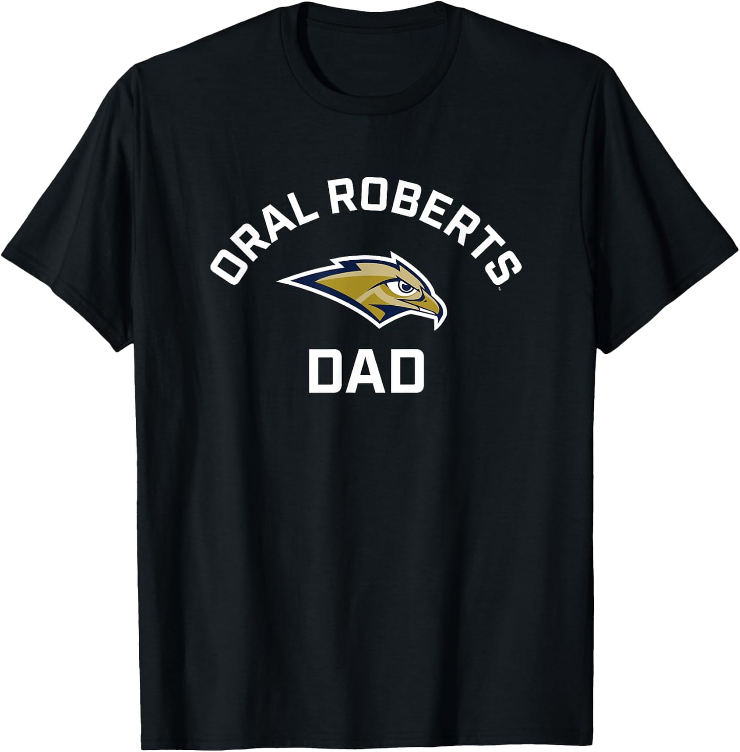 Oral Roberts University ORU Golden Eagles Arched Dad T-Shirt - T-Shirt | Black