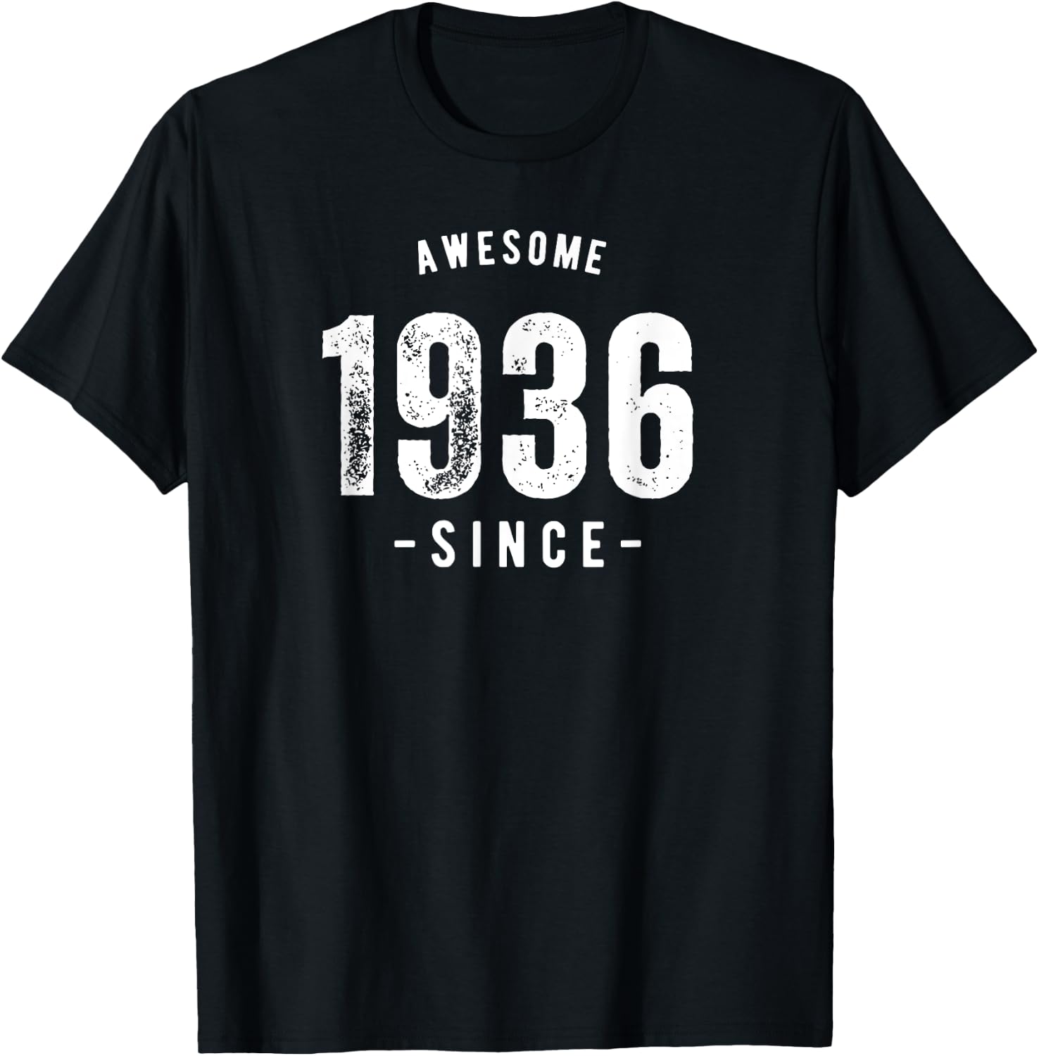 Awesome Since 1936, Born In 1936 Vintage Retro Birthday T-Shirt - T-Shirt | Black