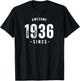 Awesome Since 1936, Born In 1936 Vintage Retro Birthday T-Shirt - T-Shirt | Black