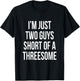 Threesome 3some Guys Girls Men Women Flirt Pride Funny Gag T-Shirt - T-Shirt | Black