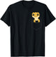 Crested Gecko In a Pocket Funny Pocket Crested Gecko T-Shirt - T-Shirt | Black