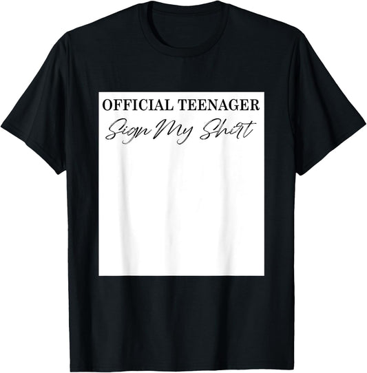 It's My 13th Birthday 13 Years Old Girl Teenager Sign My T-Shirt - T-Shirt | Black