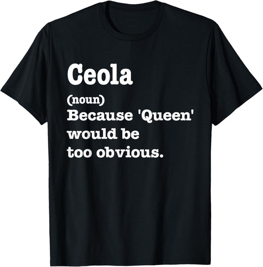 CEOLA Sarcasm Queen - Custom CEOLA Women's T-Shirt - T-Shirt | Black